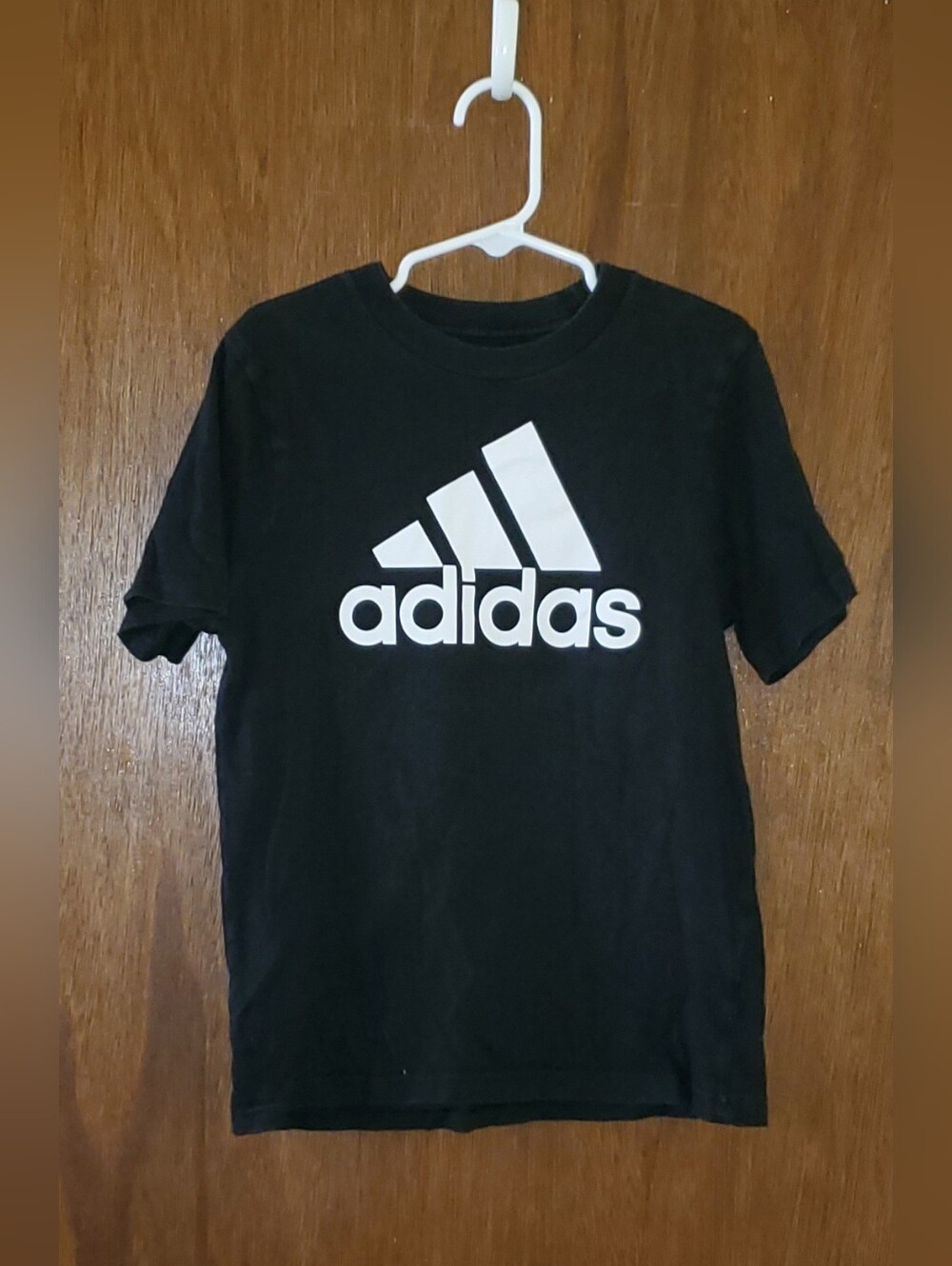 Adidas Black Logo T Shirt Sz 6